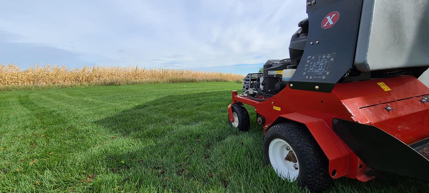 Core aeration services at Left Side Lawn Care